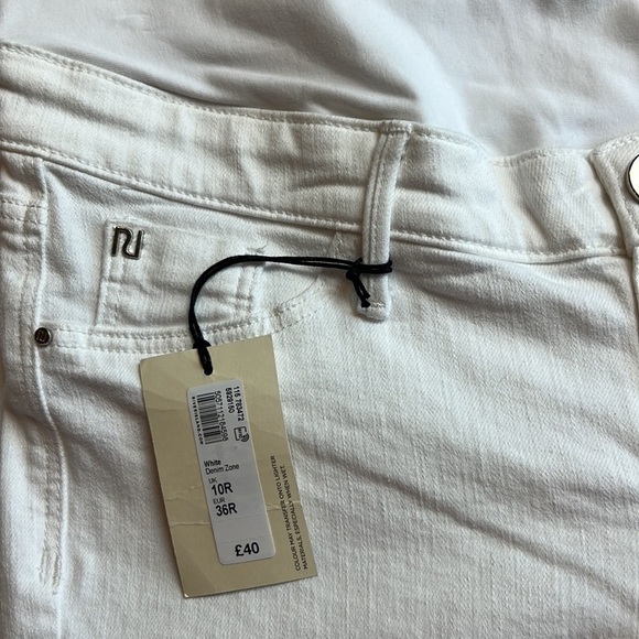 River Island maternity WHITE MOLLY MID RISE SKINNY JEANS SZ 10 - Picture 5 of 13